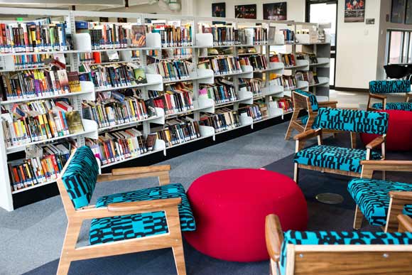 The new Rodolfo "Corky" Gonzales Branch Library provides an oasis of creativity in the West Colfax neighborhood. 