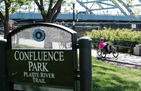 Bike, kayak and play in the water at Confluence Park.