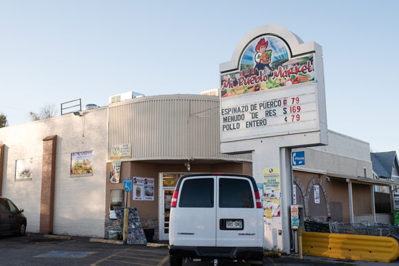 There are a number of small Latino markets, but Barnum lacks a supermarket.